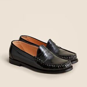 J. CREW winona penny loafers in spazzolato leather